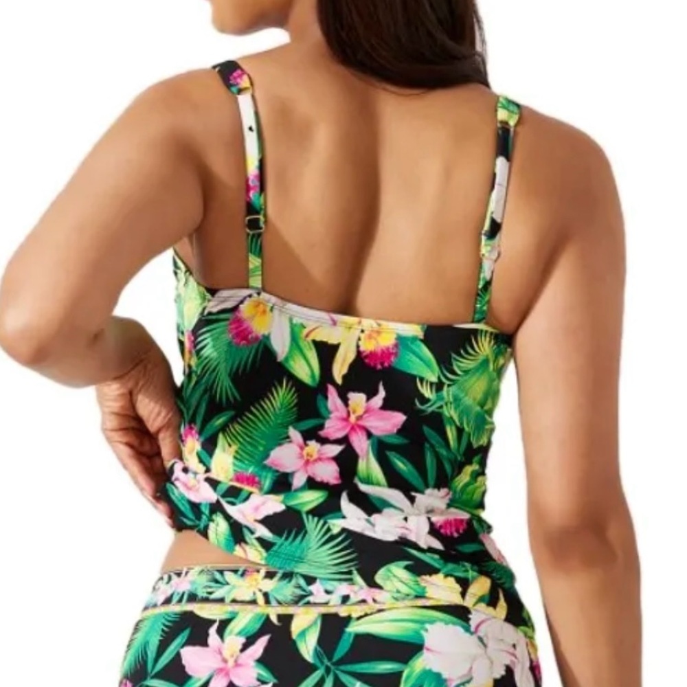 Tommy Bahama Orchid Garden Underwire Tankini Top - Picture 2 of 10